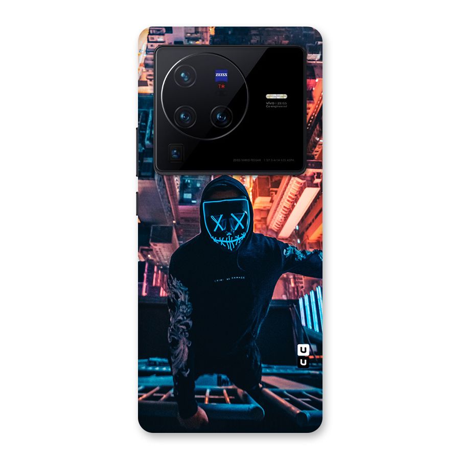 Mask Guy Climbing Building Back Case for Vivo X80 Pro