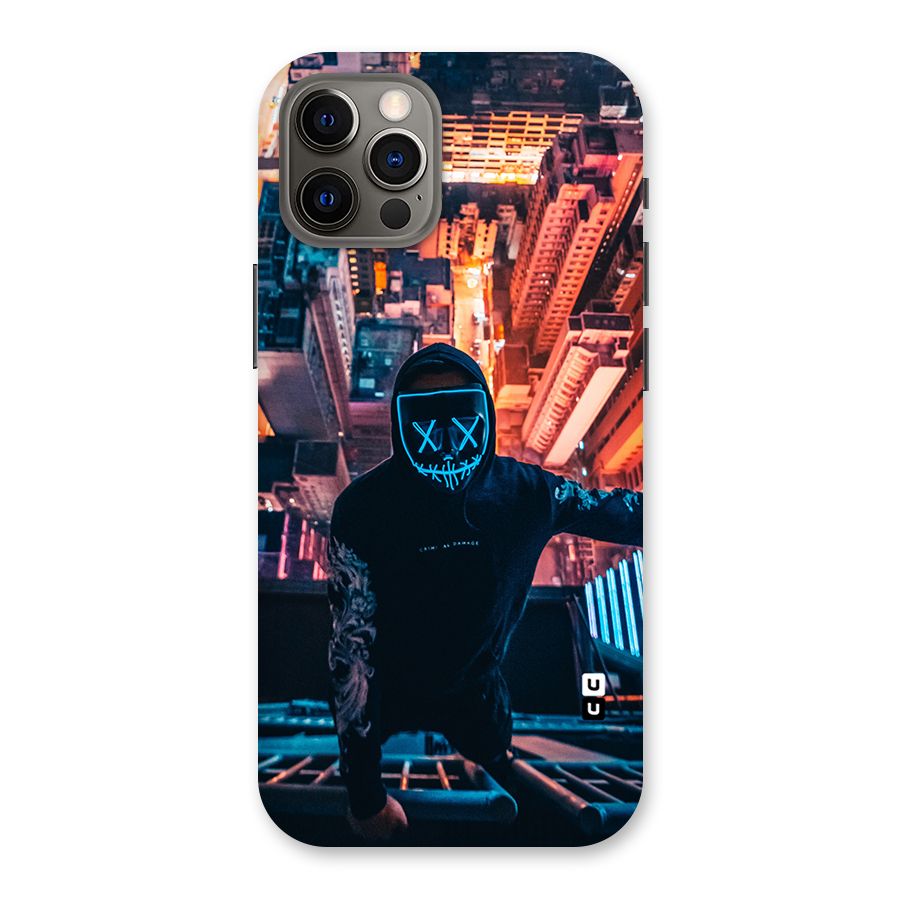 Mask Guy Climbing Building Back Case for iPhone 12 Pro