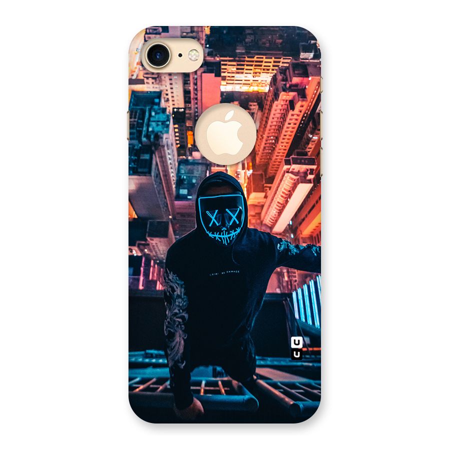 Mask Guy Climbing Building Back Case for iPhone 7 Logo Cut