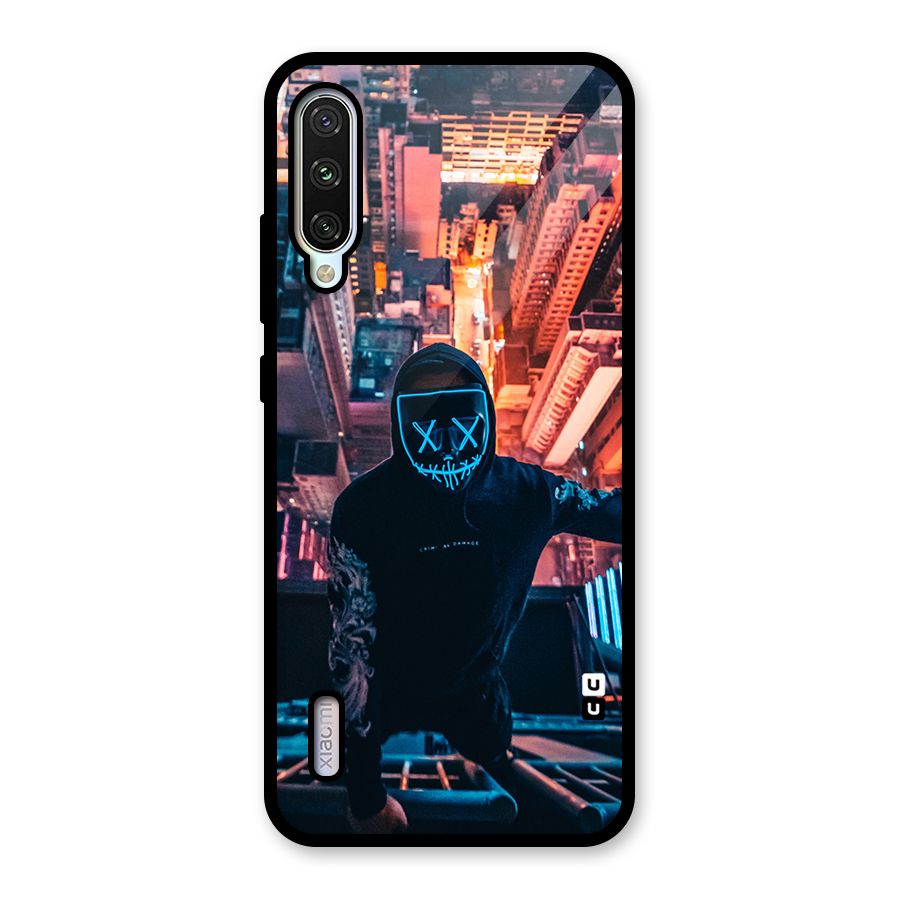 Mask Guy Climbing Building Glass Back Case for Mi A3