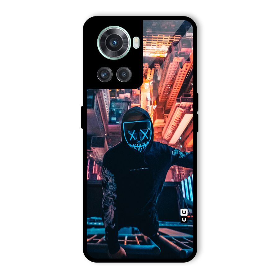 Mask Guy Climbing Building Glass Back Case for OnePlus 10R