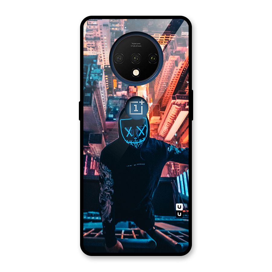 Mask Guy Climbing Building Glass Back Case for OnePlus 7T