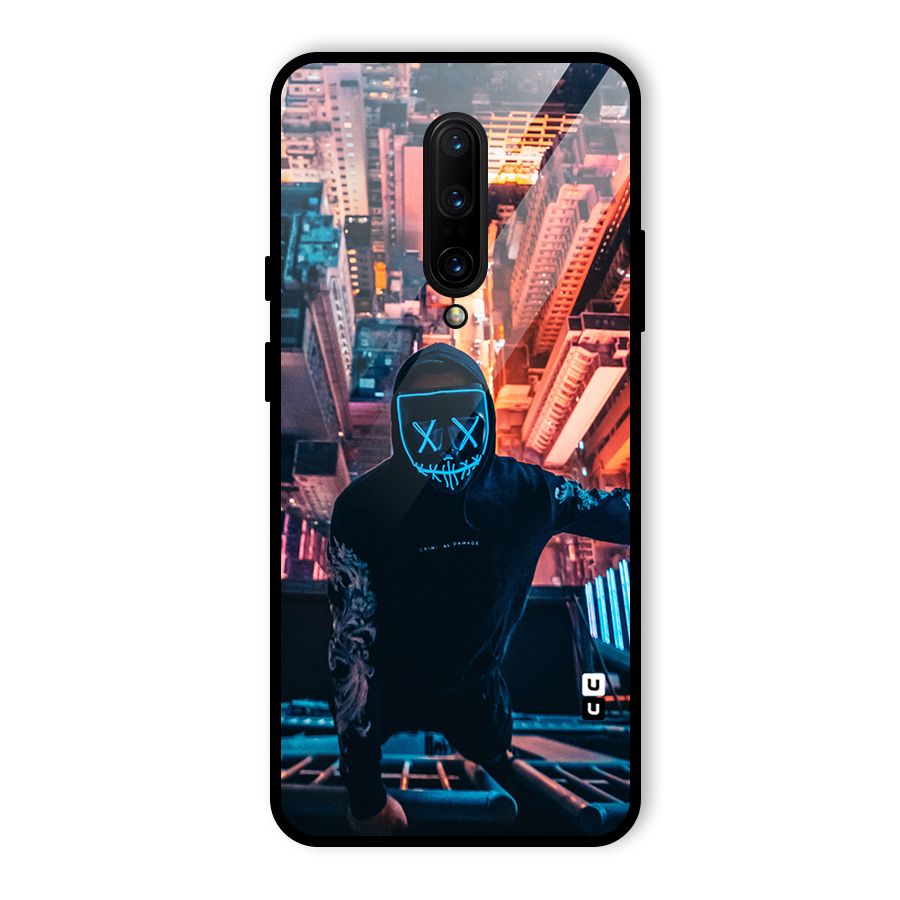 Mask Guy Climbing Building Glass Back Case for OnePlus 7 Pro