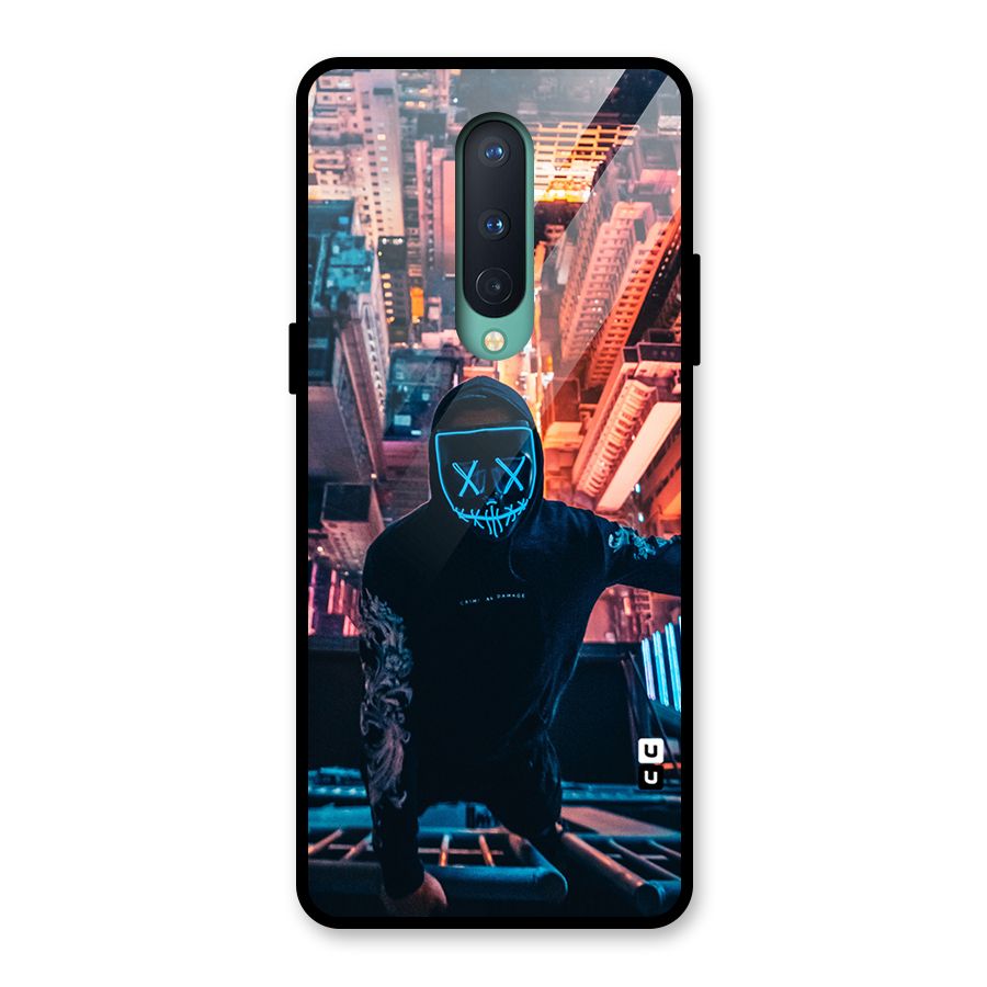 Mask Guy Climbing Building Glass Back Case for OnePlus 8