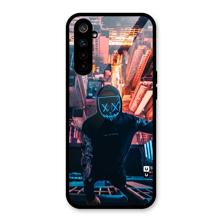 Mask Guy Climbing Building Glass Back Case for Realme 6i