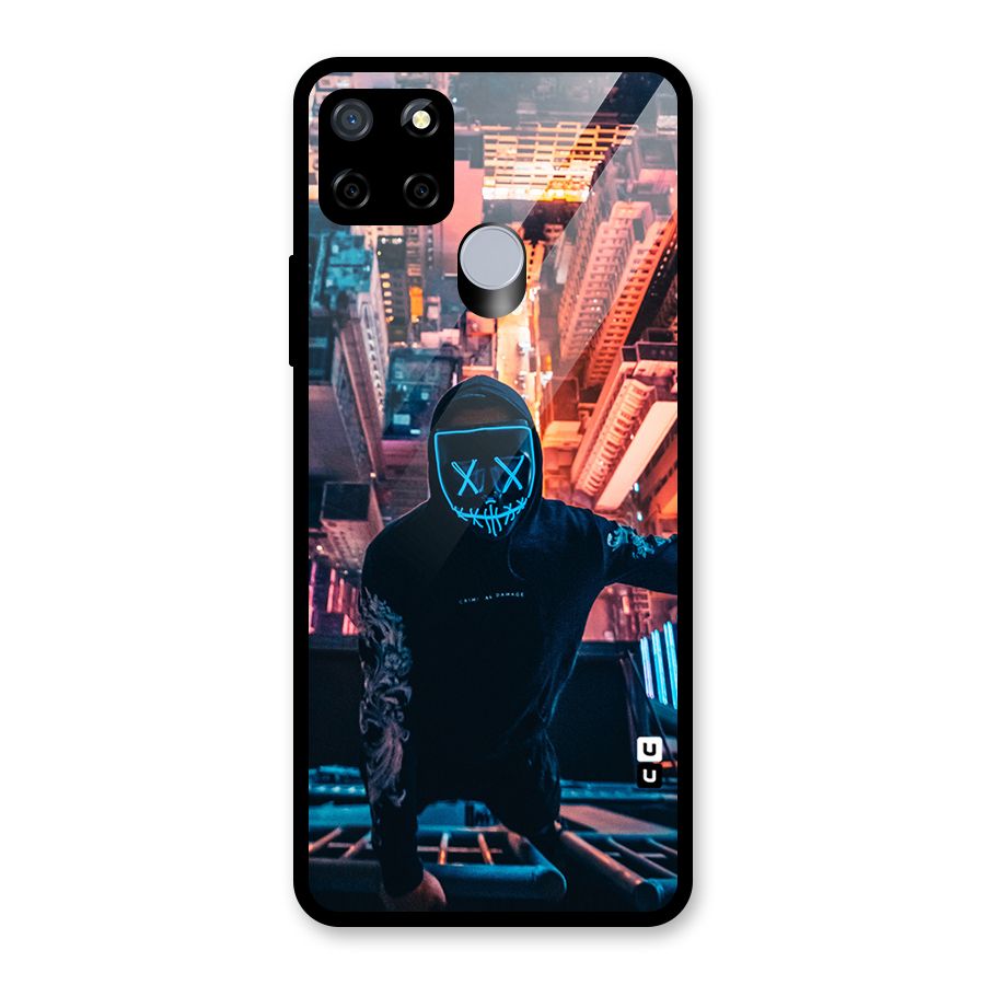 Mask Guy Climbing Building Glass Back Case for Realme C12
