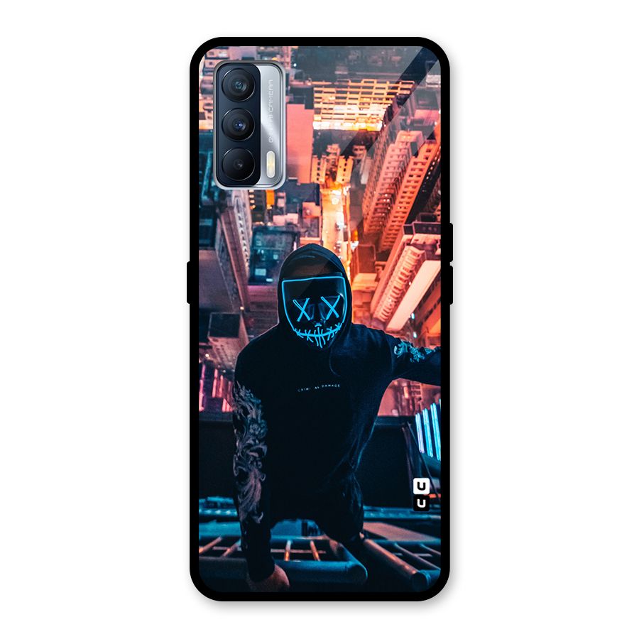 Mask Guy Climbing Building Glass Back Case for Realme X7