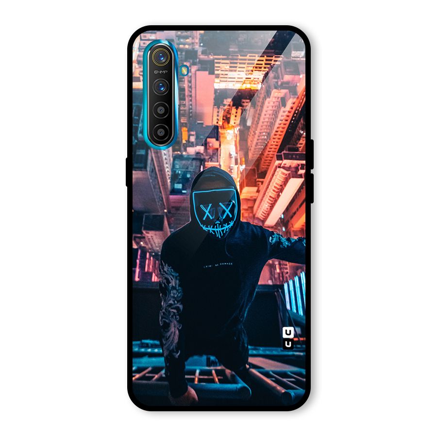 Mask Guy Climbing Building Glass Back Case for Realme XT
