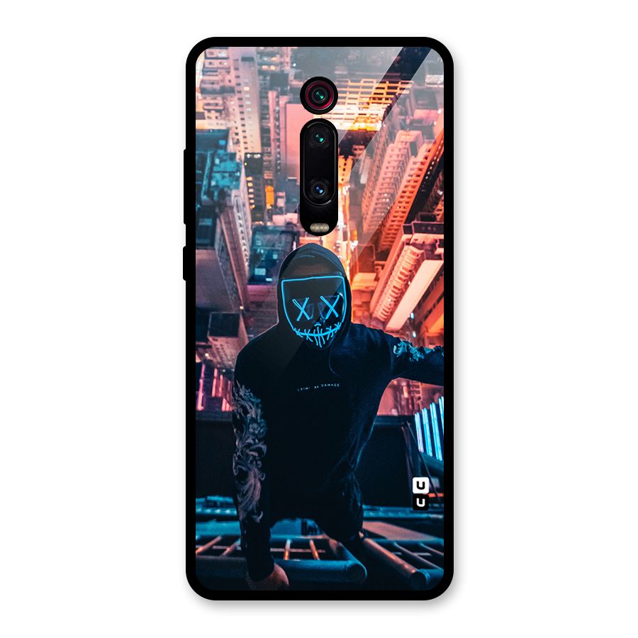 Mask Guy Climbing Building Glass Back Case for Redmi K20 Pro