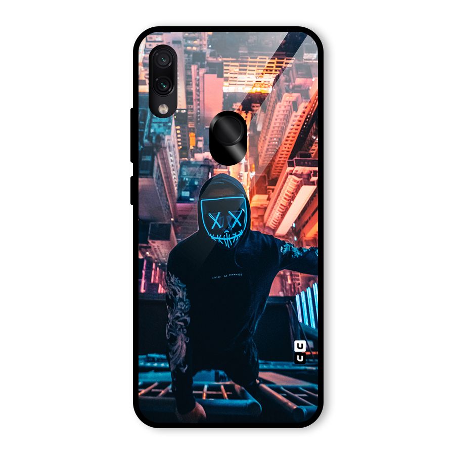 Mask Guy Climbing Building Glass Back Case for Redmi Note 7