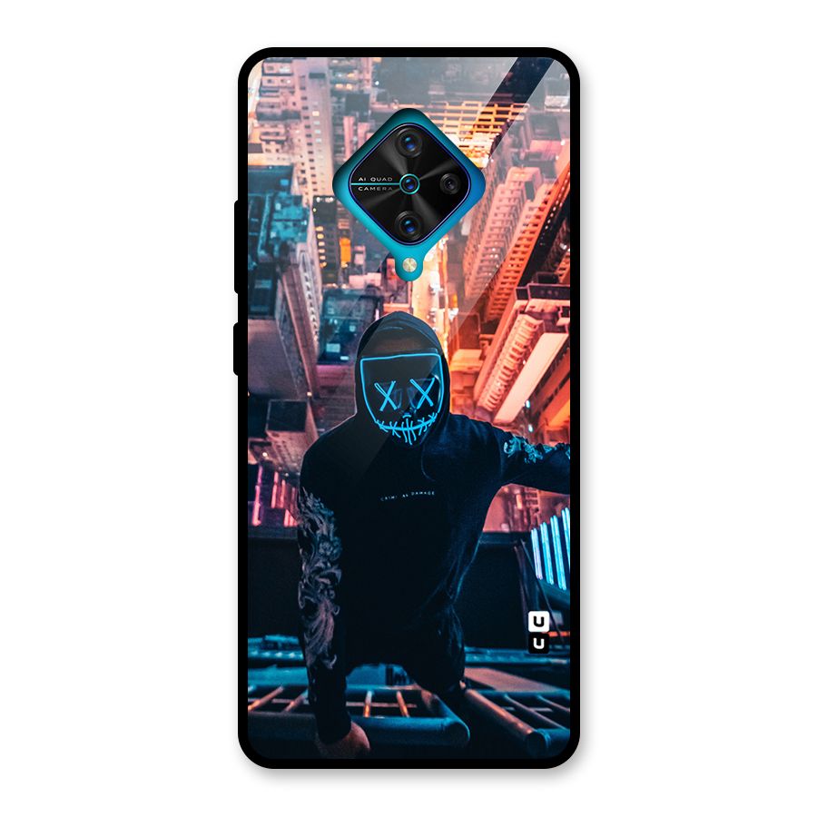 Mask Guy Climbing Building Glass Back Case for Vivo S1 Pro