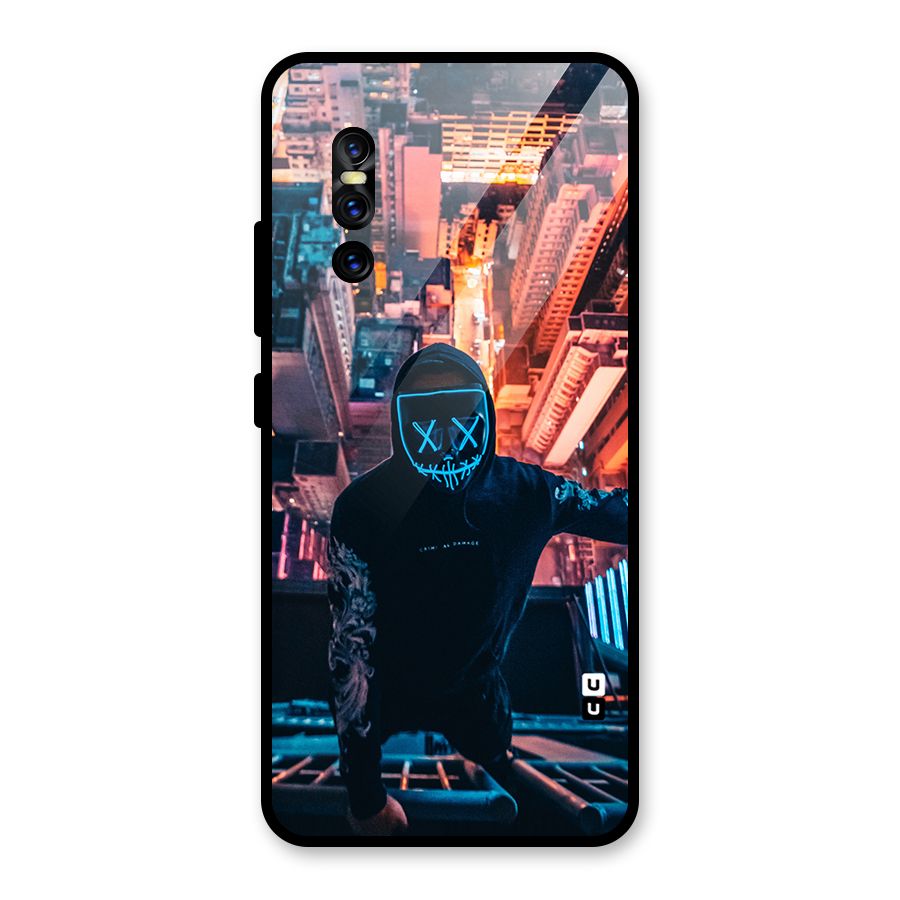Mask Guy Climbing Building Glass Back Case for Vivo V15 Pro