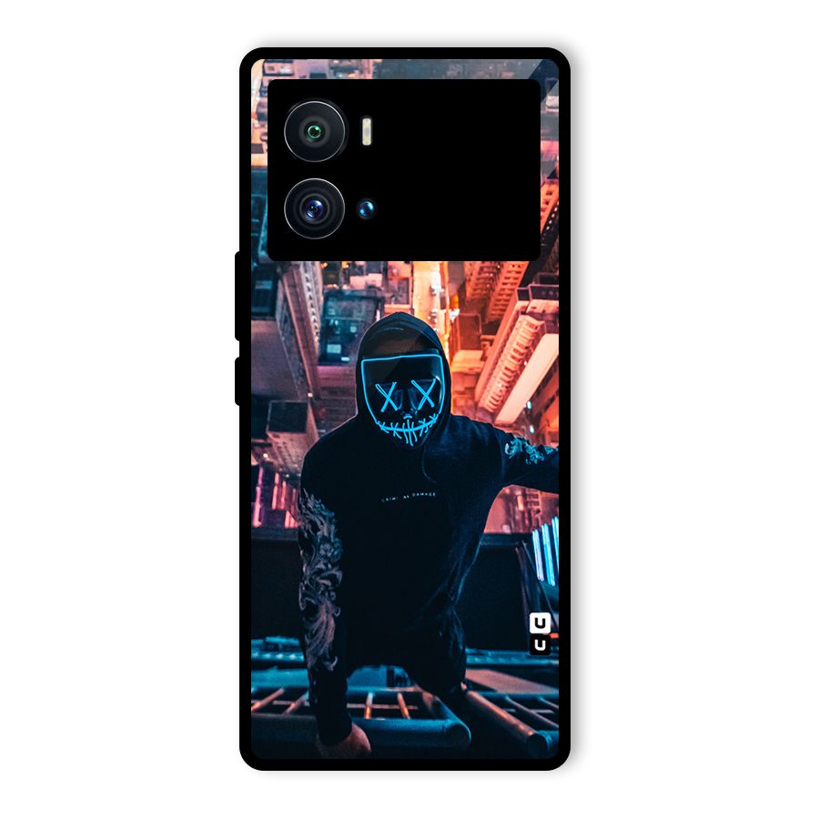 Mask Guy Climbing Building Glass Back Case for Vivo iQOO 9 Pro