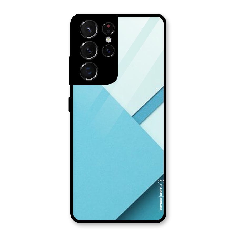 Material Design Glass Back Case for Galaxy S21 Ultra 5G
