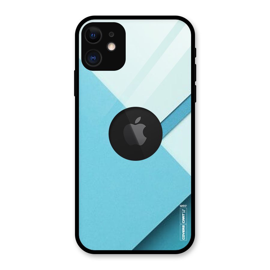 Material Design Glass Back Case for iPhone 11 Logo Cut