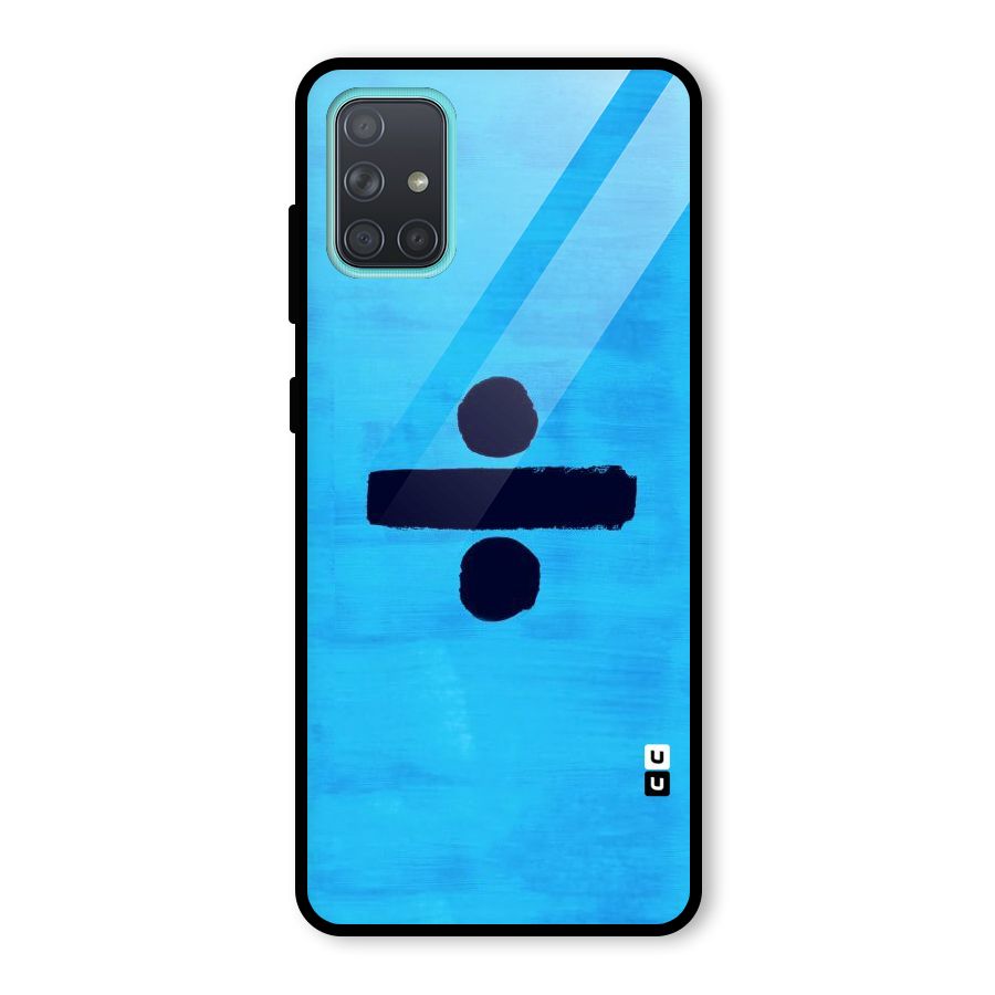 Math And Blue Glass Back Case for Galaxy A71