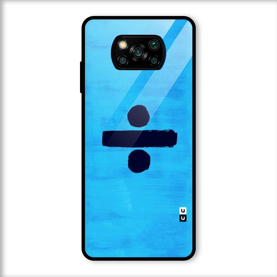 Math And Blue Glass Back Case for Poco X3