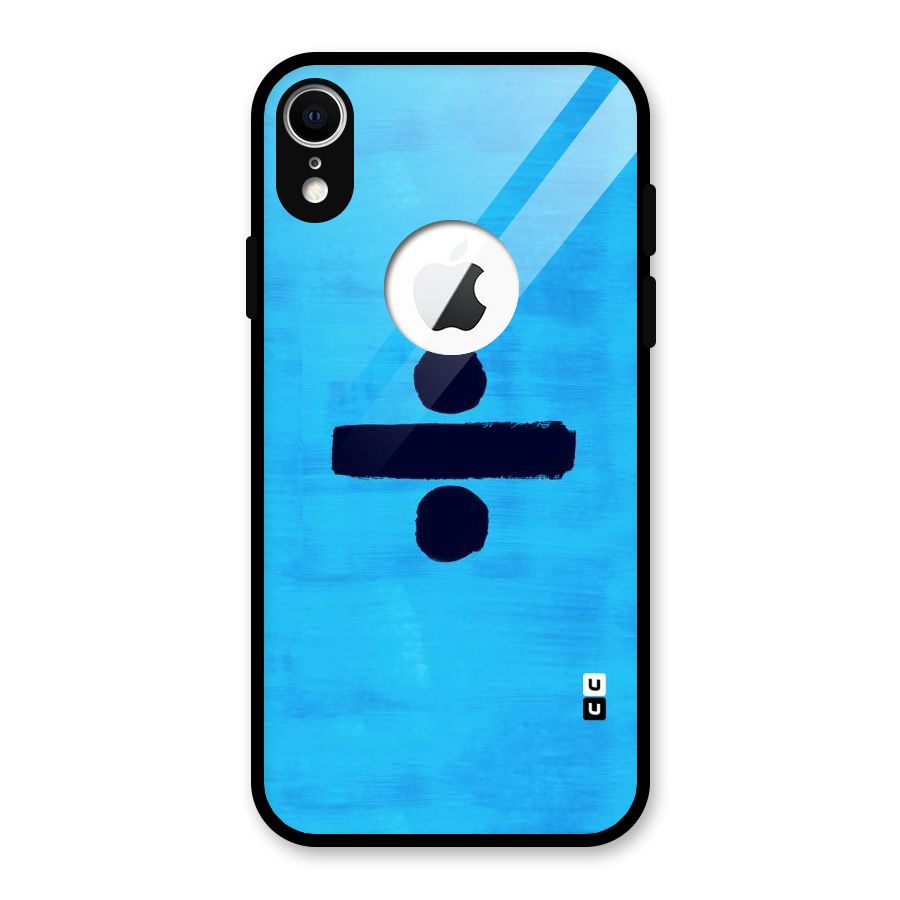 Math And Blue Glass Back Case for iPhone XR Logo Cut