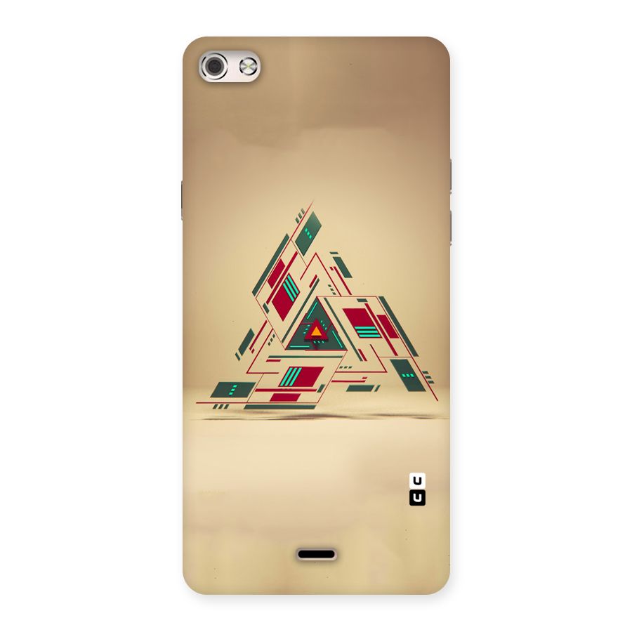 Maze Triangle Back Case for Micromax Canvas Silver 5