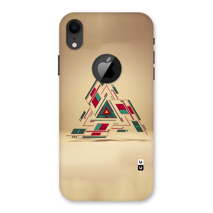 Maze Triangle Back Case for iPhone XR Logo Cut