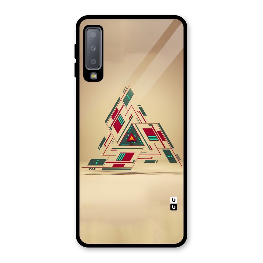 Maze Triangle Glass Back Case for Galaxy A7 (2018)