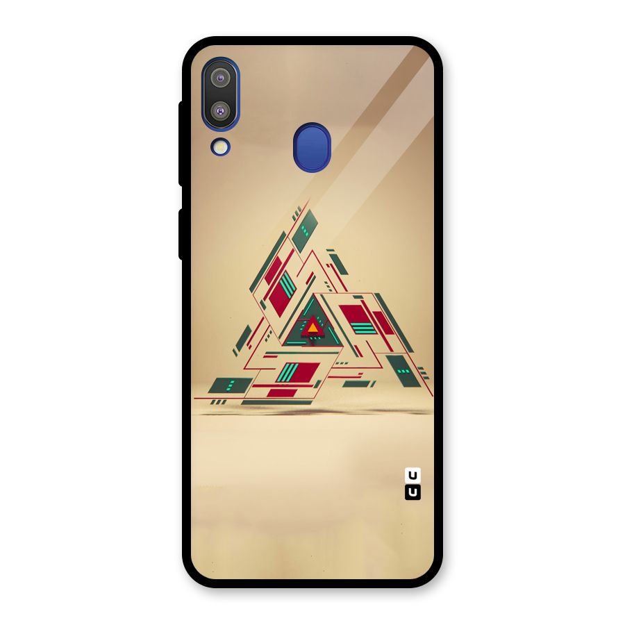 Maze Triangle Glass Back Case for Galaxy M20