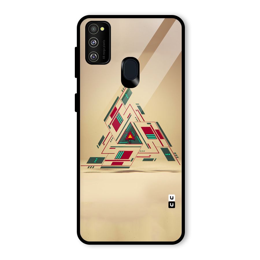 Maze Triangle Glass Back Case for Galaxy M30s