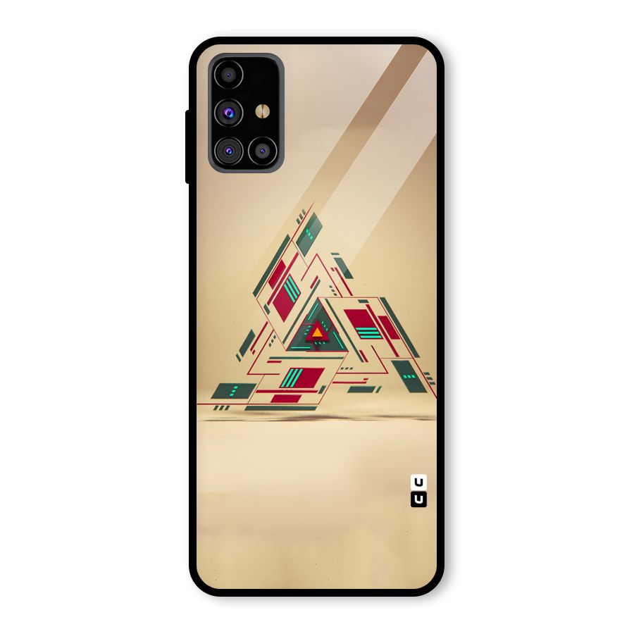 Maze Triangle Glass Back Case for Galaxy M31s