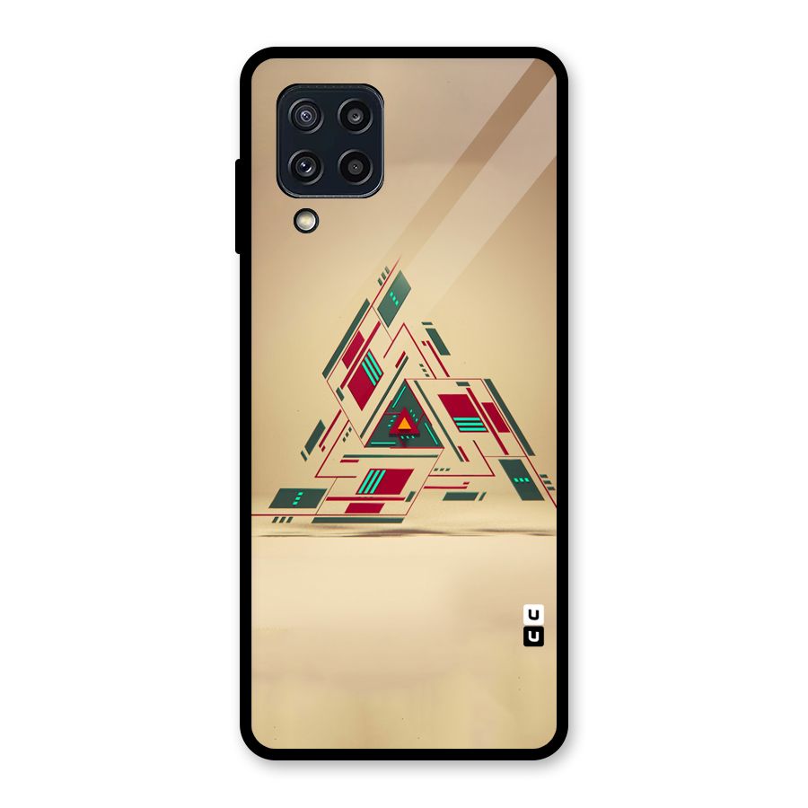 Maze Triangle Glass Back Case for Galaxy M32