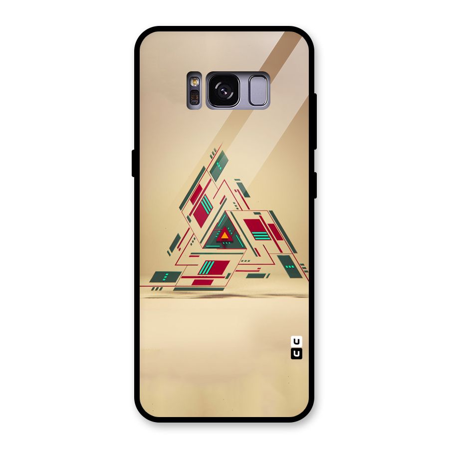 Maze Triangle Glass Back Case for Galaxy S8