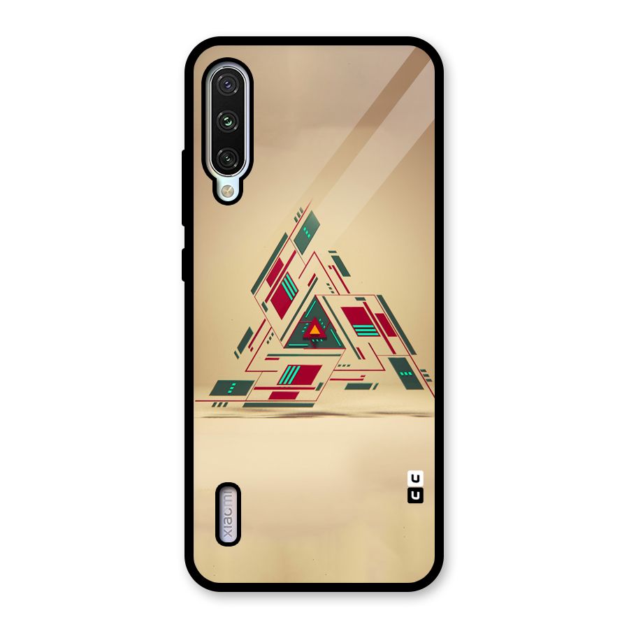 Maze Triangle Glass Back Case for Mi A3