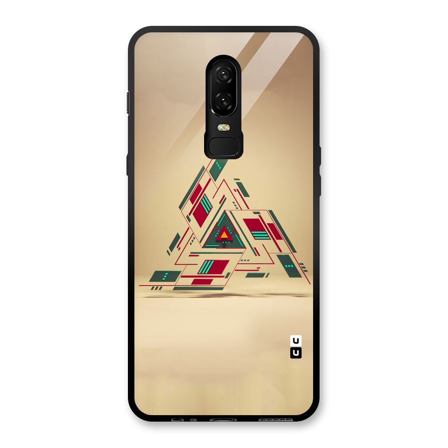 Maze Triangle Glass Back Case for OnePlus 6