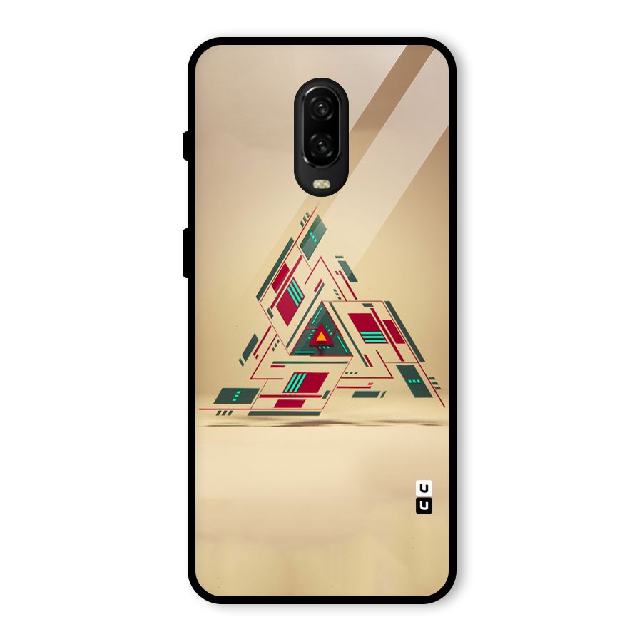 Maze Triangle Glass Back Case for OnePlus 6T