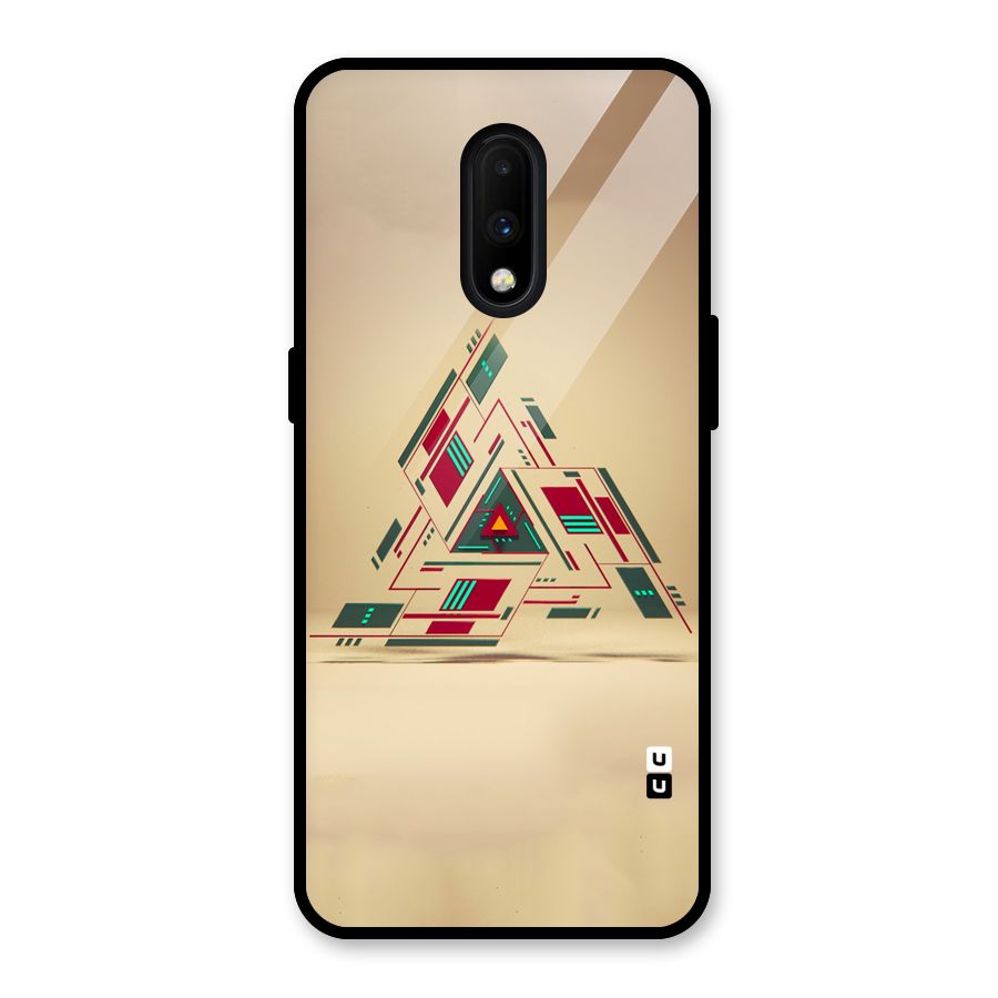 Maze Triangle Glass Back Case for OnePlus 7