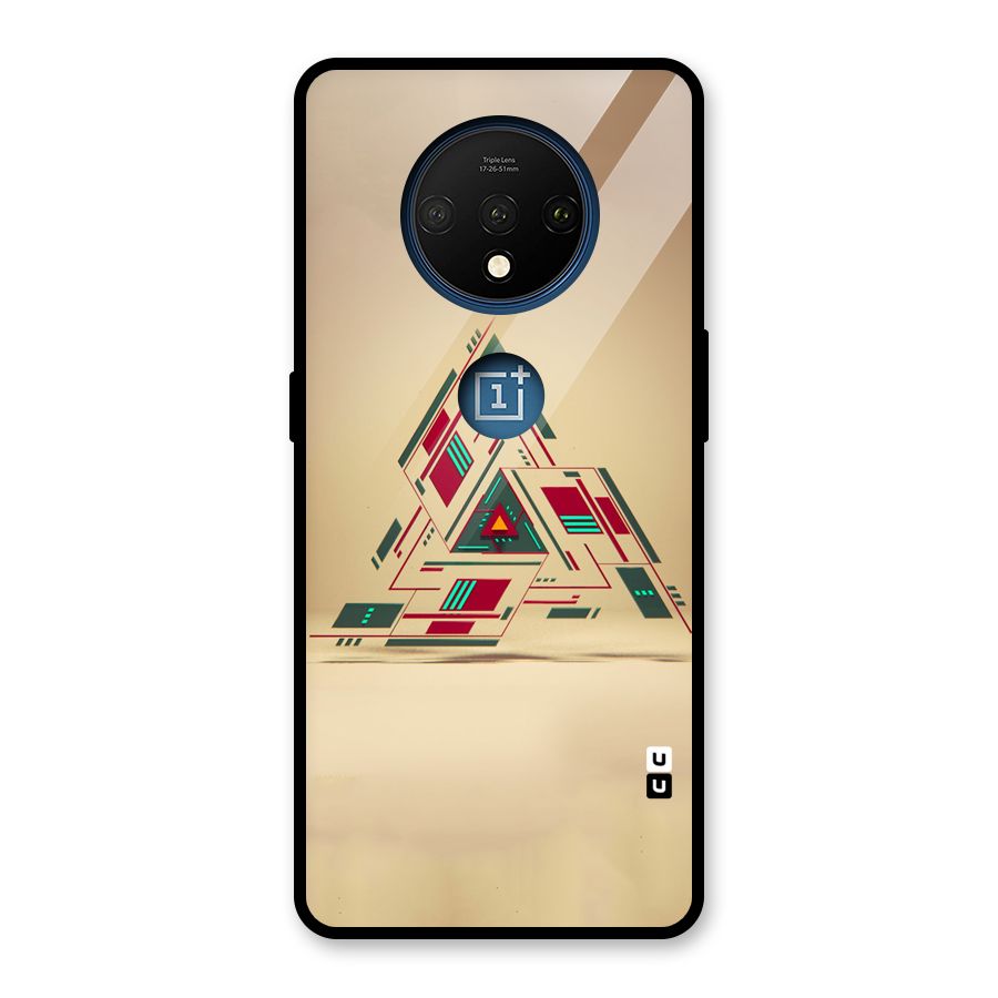 Maze Triangle Glass Back Case for OnePlus 7T