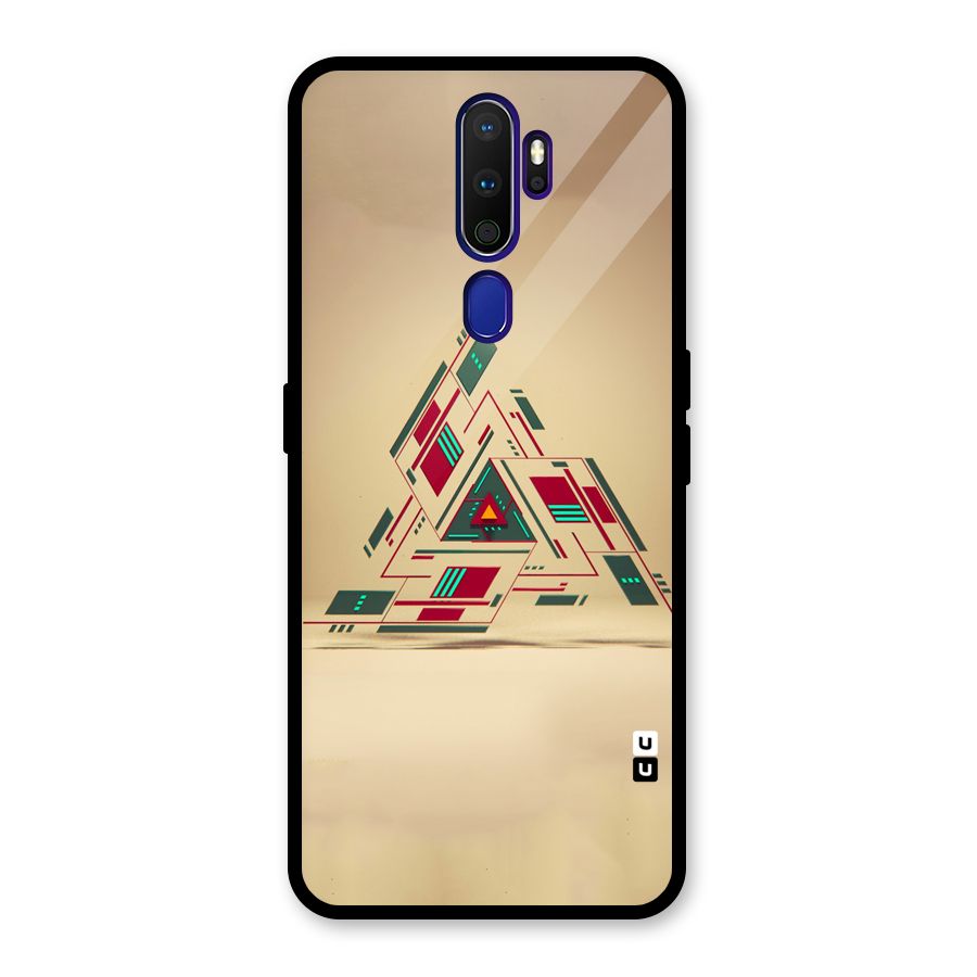 Maze Triangle Glass Back Case for Oppo A9 (2020)
