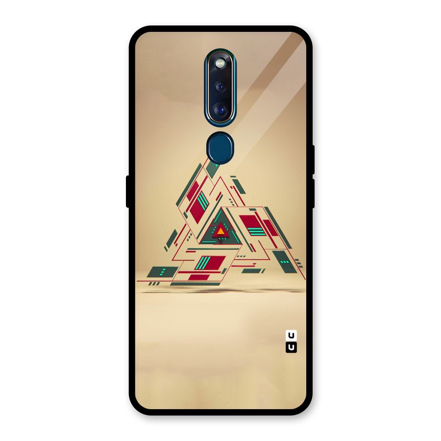 Maze Triangle Glass Back Case for Oppo F11 Pro
