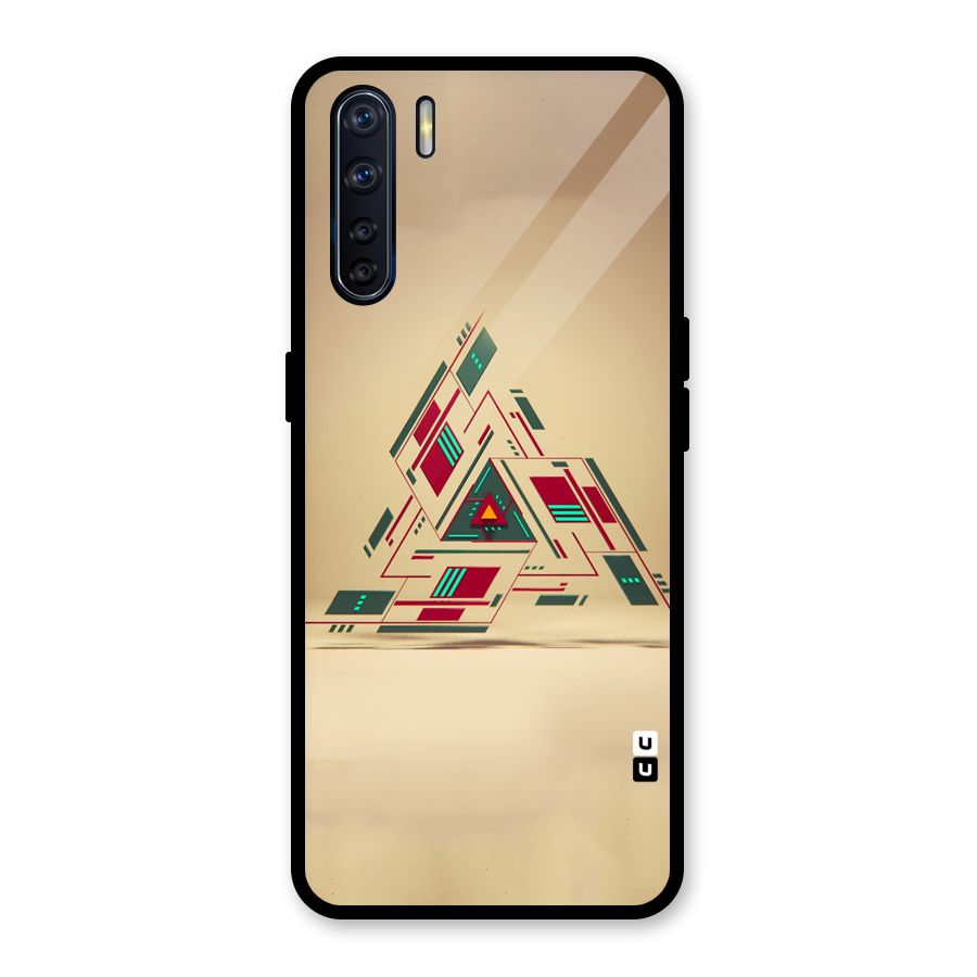 Maze Triangle Glass Back Case for Oppo F15