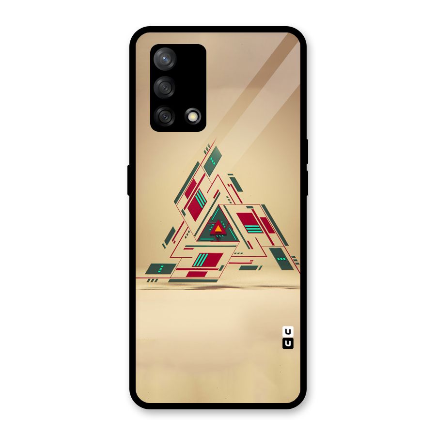 Maze Triangle Glass Back Case for Oppo F19