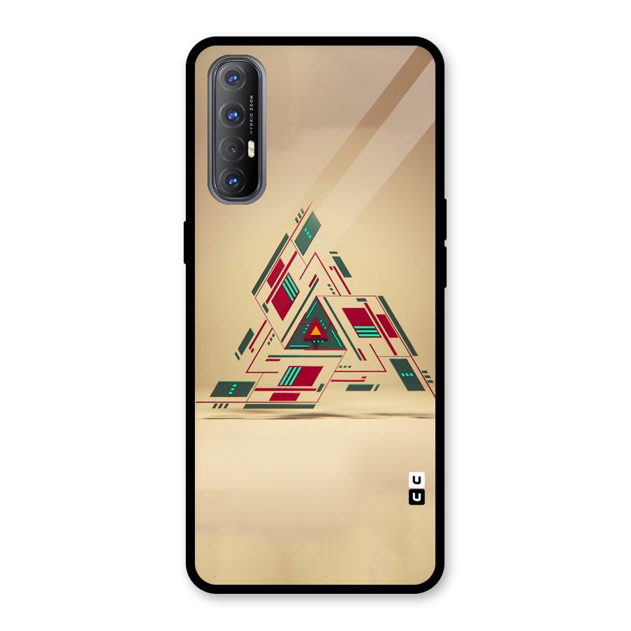 Maze Triangle Glass Back Case for Oppo Reno3 Pro