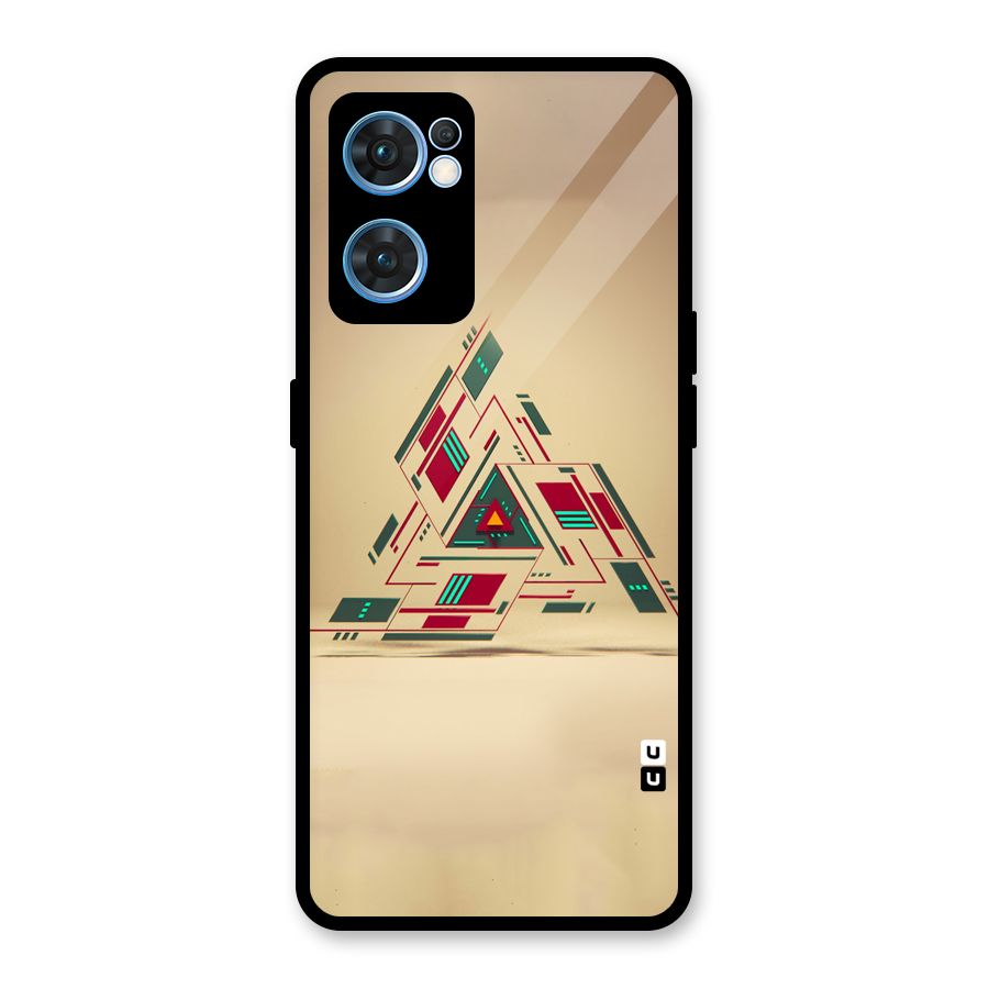 Maze Triangle Glass Back Case for Oppo Reno7 5G
