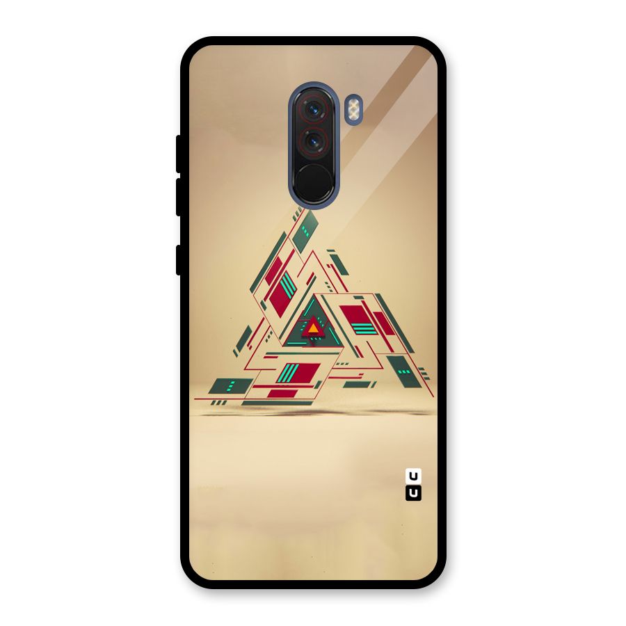 Maze Triangle Glass Back Case for Poco F1