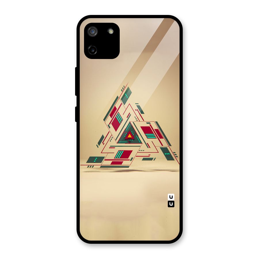 Maze Triangle Glass Back Case for Realme C11
