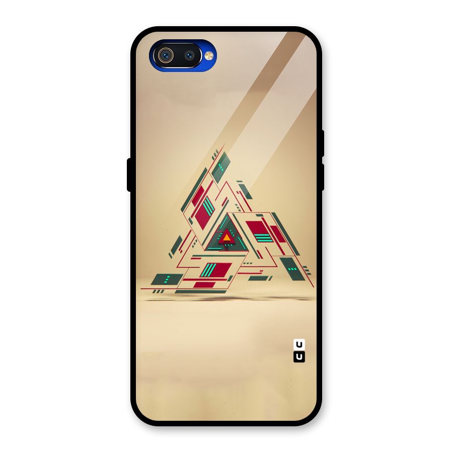 Maze Triangle Glass Back Case for Realme C2