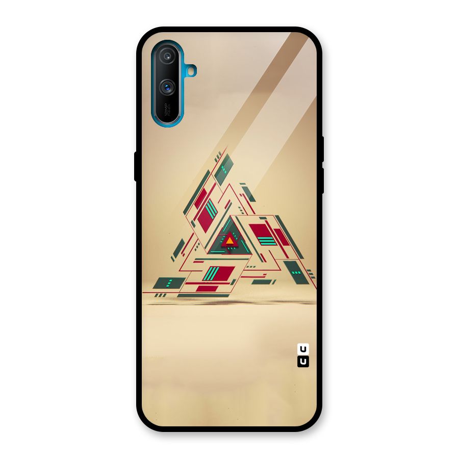 Maze Triangle Glass Back Case for Realme C3