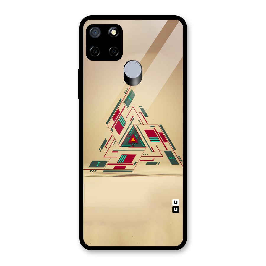 Maze Triangle Glass Back Case for Realme Narzo 20