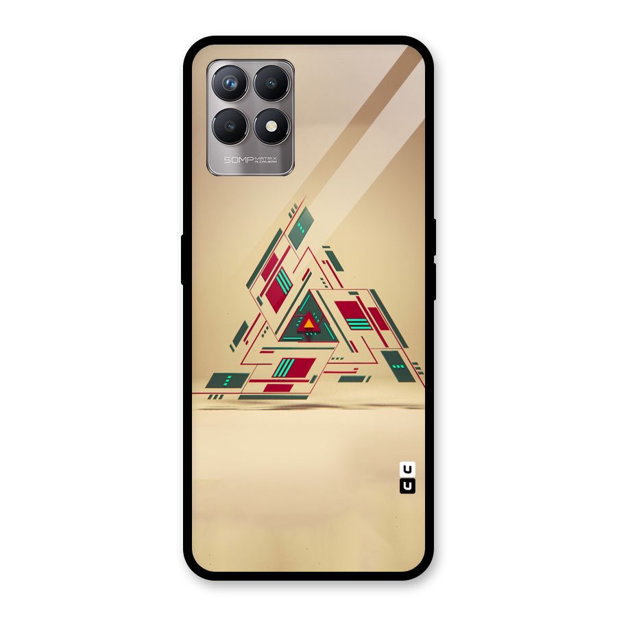 Maze Triangle Glass Back Case for Realme Narzo 50