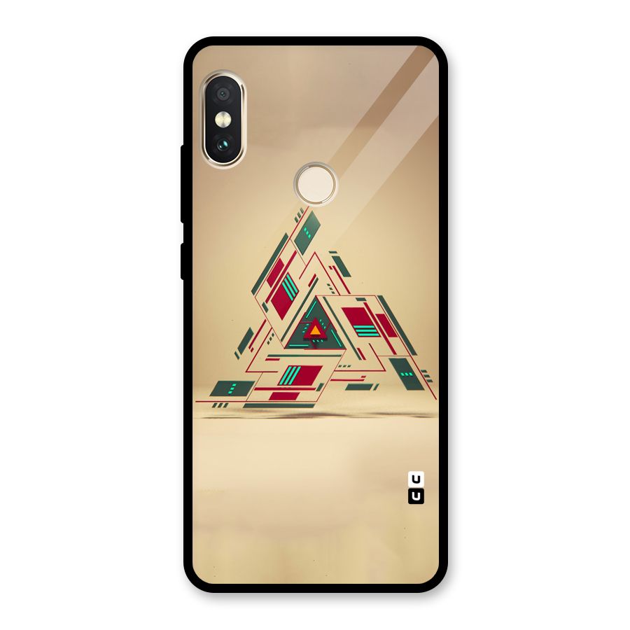 Maze Triangle Glass Back Case for Redmi Note 5 Pro