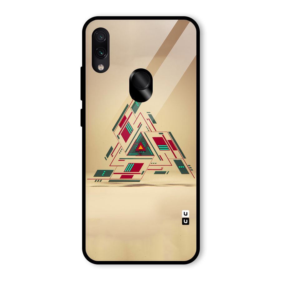 Maze Triangle Glass Back Case for Redmi Note 7 Pro