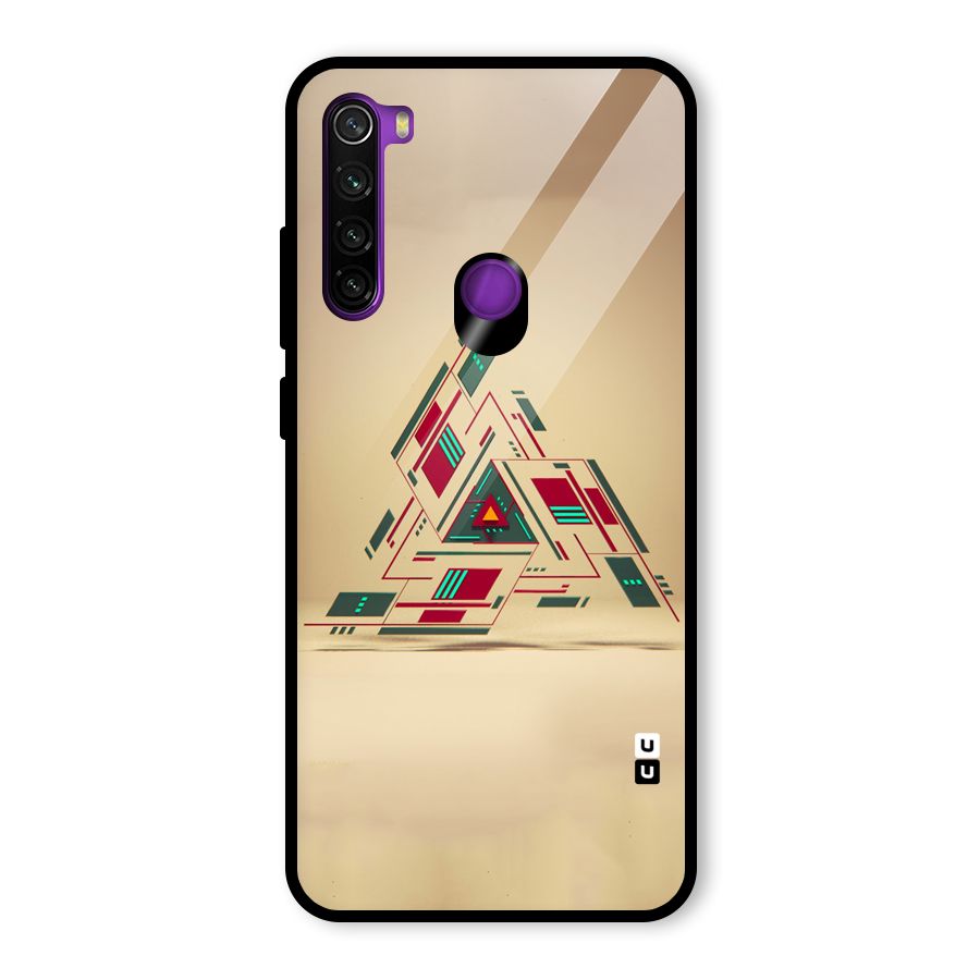 Maze Triangle Glass Back Case for Redmi Note 8
